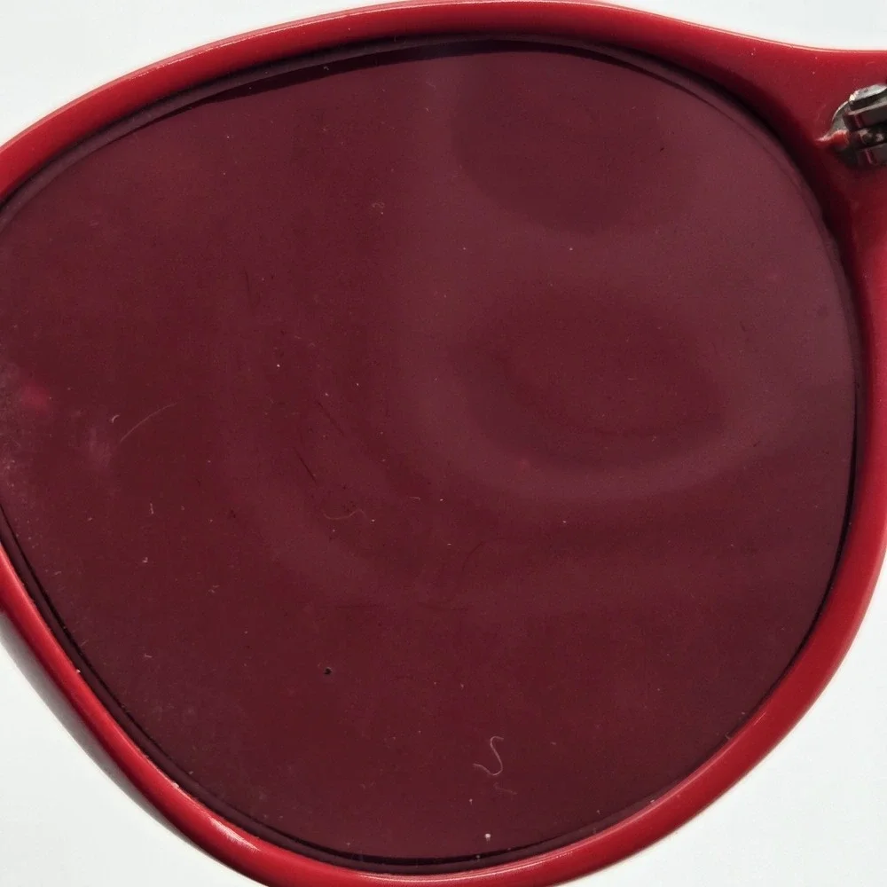Y2K‎ LUXOTTICA AVANT-GARDE Red Black 1374 Sunglasses Eyeglass Frames Only ITALY
